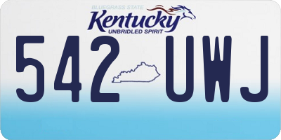 KY license plate 542UWJ