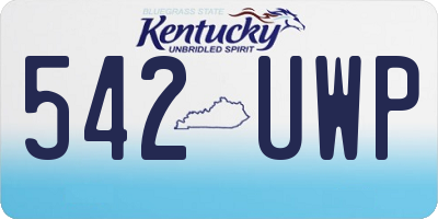 KY license plate 542UWP