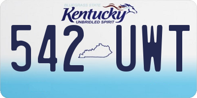KY license plate 542UWT