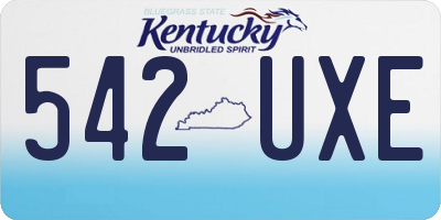 KY license plate 542UXE