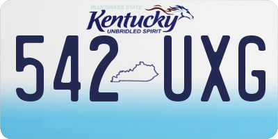 KY license plate 542UXG