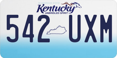 KY license plate 542UXM