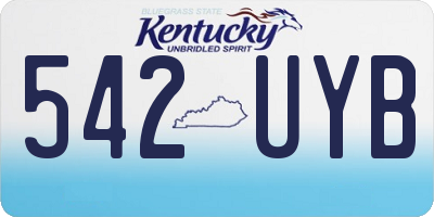 KY license plate 542UYB