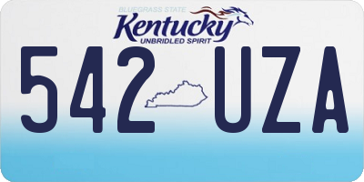 KY license plate 542UZA