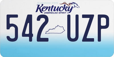 KY license plate 542UZP