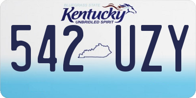 KY license plate 542UZY