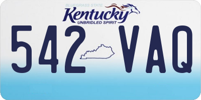 KY license plate 542VAQ