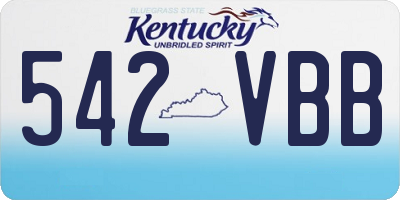 KY license plate 542VBB