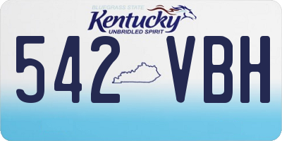 KY license plate 542VBH