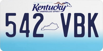 KY license plate 542VBK