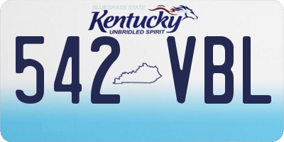 KY license plate 542VBL