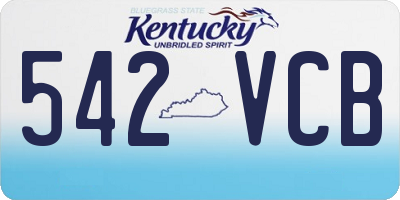 KY license plate 542VCB