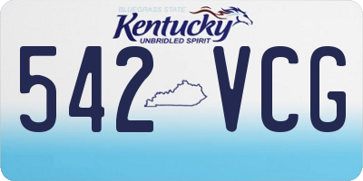 KY license plate 542VCG