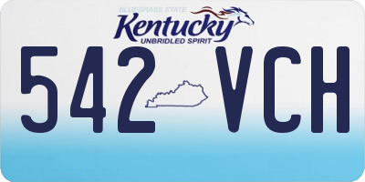 KY license plate 542VCH