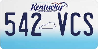 KY license plate 542VCS