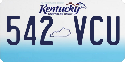 KY license plate 542VCU