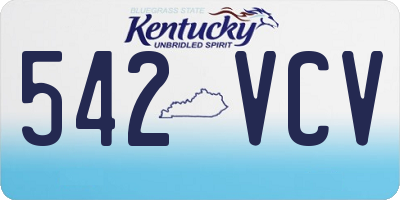 KY license plate 542VCV