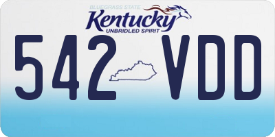 KY license plate 542VDD