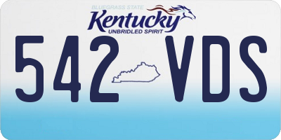 KY license plate 542VDS