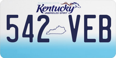 KY license plate 542VEB