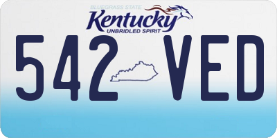 KY license plate 542VED