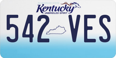 KY license plate 542VES