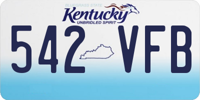 KY license plate 542VFB