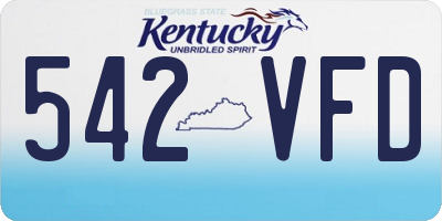 KY license plate 542VFD