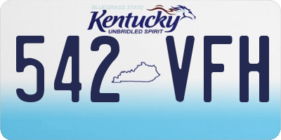 KY license plate 542VFH