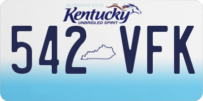 KY license plate 542VFK
