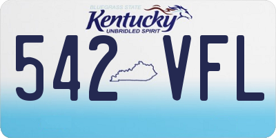 KY license plate 542VFL