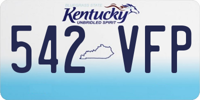 KY license plate 542VFP