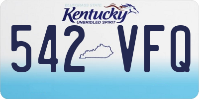 KY license plate 542VFQ