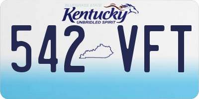 KY license plate 542VFT