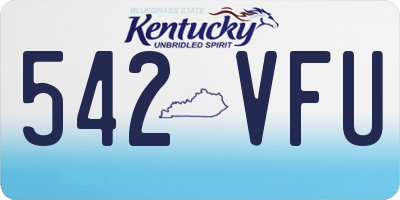 KY license plate 542VFU