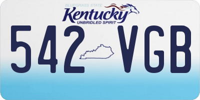 KY license plate 542VGB