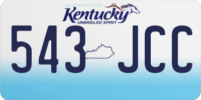 KY license plate 543JCC