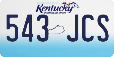 KY license plate 543JCS