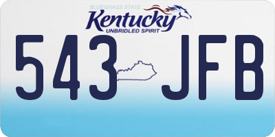 KY license plate 543JFB