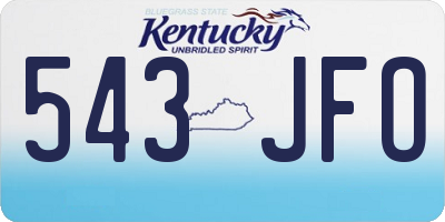 KY license plate 543JFO