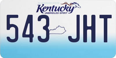 KY license plate 543JHT