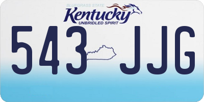 KY license plate 543JJG