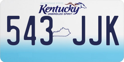 KY license plate 543JJK