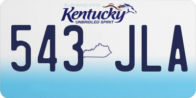 KY license plate 543JLA