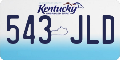 KY license plate 543JLD