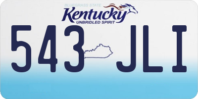 KY license plate 543JLI