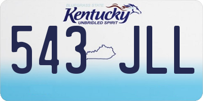 KY license plate 543JLL