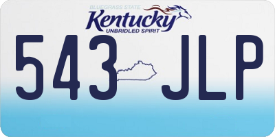 KY license plate 543JLP