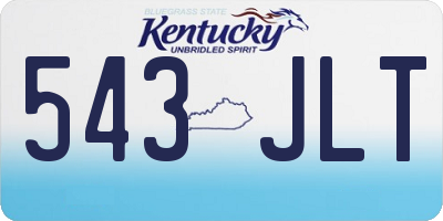 KY license plate 543JLT