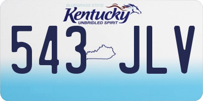 KY license plate 543JLV
